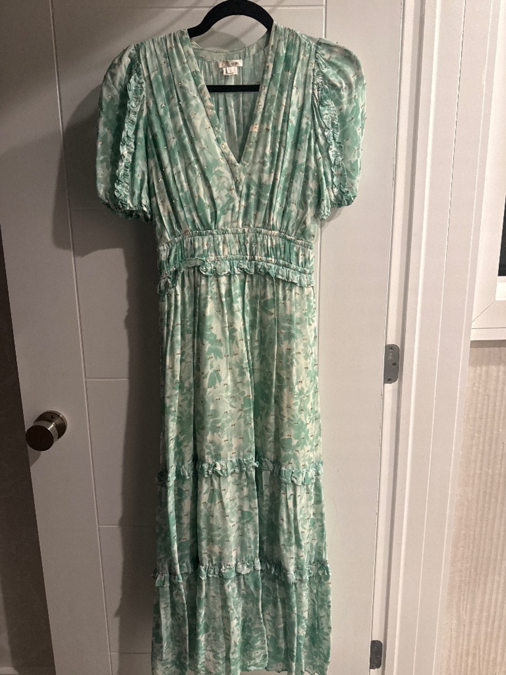 Shoshanna green and gold dress size 0